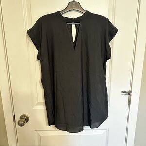 Express Black Keyhole Blouse